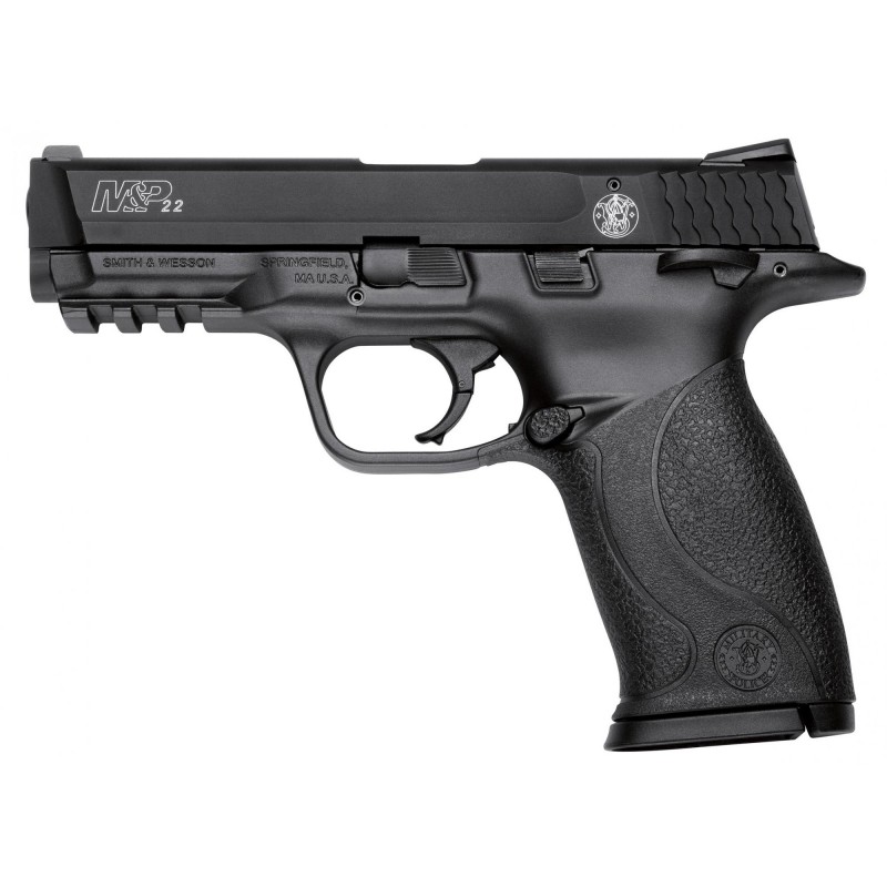 Smith & Wesson M&P, Semi-Automatic, 22LR, 4.1" Barrel, Polymer Frame, Black Finish, Ambidextrous Safety, 12 Rounds, 1 Magazine