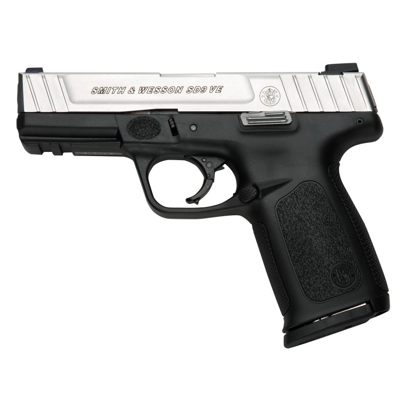 Smith & Wesson SD9VE, Semi-Automatic, Striker Fired, Full Size, 9MM, 4" Barrel, Polymer Frame, Duo Tone Finish, Fixed Sights, 1