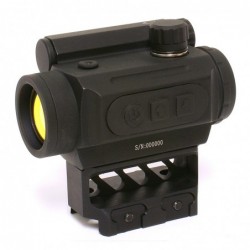View 2 - Black Spider LLC Red Dot Sight, Fits Picatinny, Black Finish, 3 MOA Center Dot, with Lens Covers, Lower 1/3 Mount, Auto-dimming