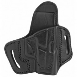 View 1 - Tagua TX 1836 BH2 Fort Extra Protection Quick Draw Belt Holster, Fits Glock 43, Right Hand, Black Leather Finish TX-EP-BH2-355
