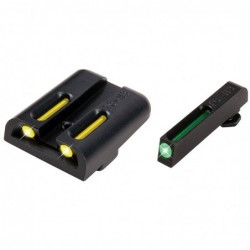 View 1 - Truglo Brite-Site Tritium/Fiber Optic Sight, Fits Glock 20/21/29/30/31/32, Green and Yellow TG131GT2Y