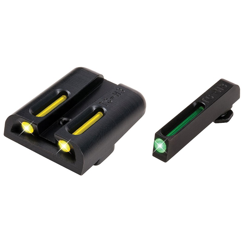 Truglo Brite-Site Tritium/Fiber Optic Sight, Fits Glock 20/21/29/30/31/32, Green and Yellow TG131GT2Y