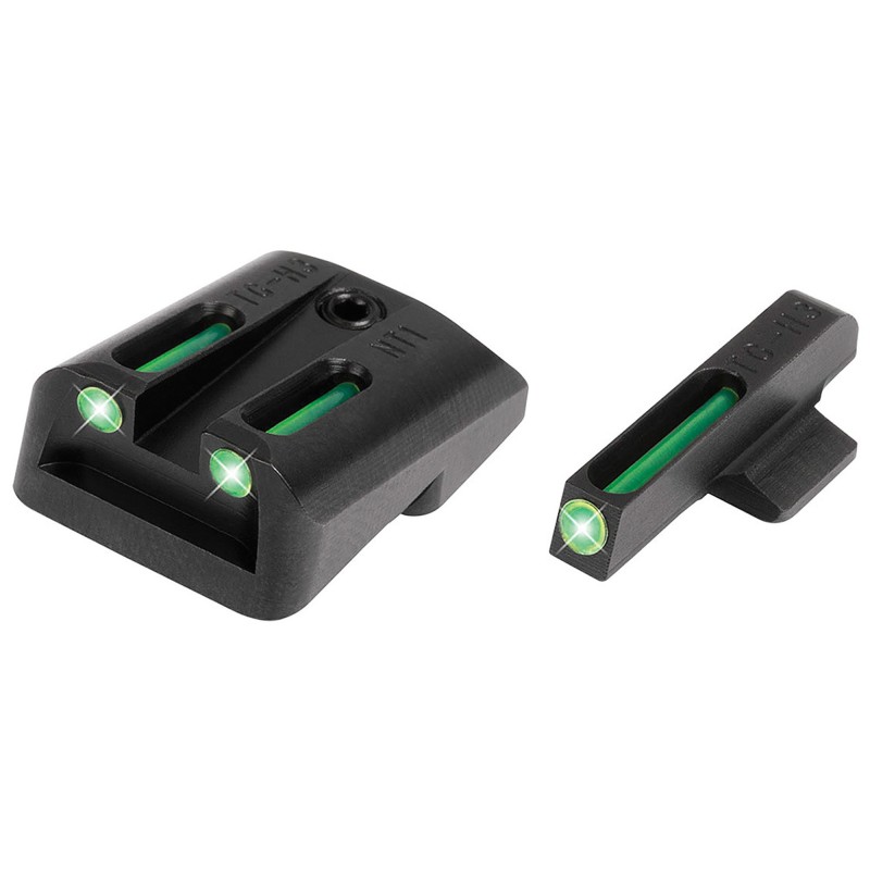 Truglo Brite-Site Tritium/Fiber Optic Sight, Fits 1911 Government, Green TG131NT1