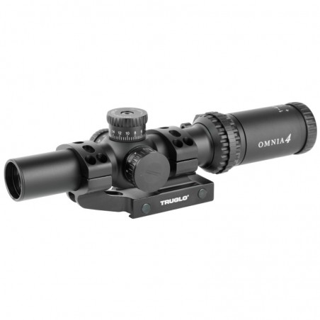 Truglo OMNIA Rifle Scope, 1-4X24mm, 300mm Main Tube, Illuminate A.P.T.R. (All Purpose Tacticle Reticle), APTUS-M1 One Piece Mou