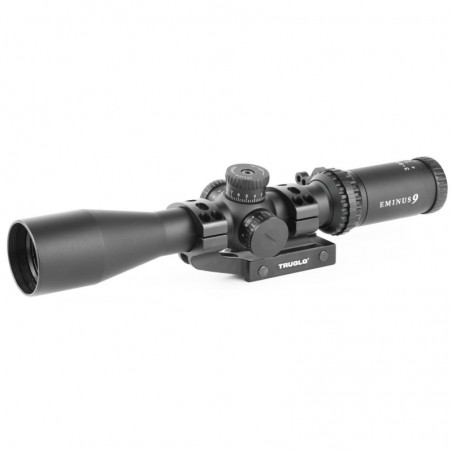 Truglo EMINUS Rifle Scope, 3-9X40mm, 30mm Main Tune T.P.R. (Illuminated TacPlex Reticle, APTUS-M1 1 Piece Base Throw Lever, Bla