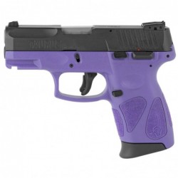 Taurus G2C2C, Double Action Only, Compact Pistol, 9MM ,3.2" Barrel, Polymer Frame, Dark Purple Frame, Blue Slide, Adjustable Si