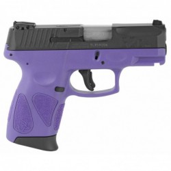 View 2 - Taurus G2C2C, Double Action Only, Compact Pistol, 9MM ,3.2" Barrel, Polymer Frame, Dark Purple Frame, Blue Slide, Adjustable Si