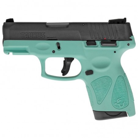 Taurus G2S, Semi-automatic, Sub Compact Pistol, 9MM, 3.25" Barrel, Polymer Frame, Cyan/Black Finish, Adjustable Sights, 7Rd, 2