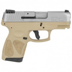 View 2 - Taurus G2S, Semi-automatic, Sub Compact Pistol, 9MM, 3.25" Barrel, Polymer Frame, Tan/Stainless Finish, Adjustable Sights, 7Rd,