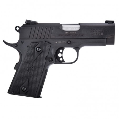 Taurus 1911, Semi-automatic, Officer Size, 45 ACP, 3.5" barrel, Steel Frame, Black Finish, 8Rd, Novak 1-191101OFC