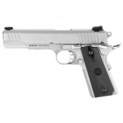 Taurus PT1911, Full Size, 45ACP, 5" Barrel, Steel Frame,Stainless Finish, Rubber Grips, Heinie sights, 8Rd, 2 Magazines 1-19110