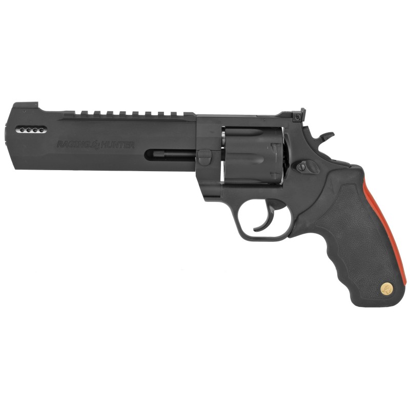 Taurus Raging Hunter, Revolver, Large Frame, 44 Magnum, 6.75" Exact Barrel Length, Steel Frame, Black Finish, Rubber Grips, Adj