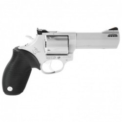 View 2 - Taurus Model 44, Tracker, Large Frame, 44 Magnum, 4" Barrel, Stainless Frame, Stainless Finish, Rubber Grips, Adjustable Sights
