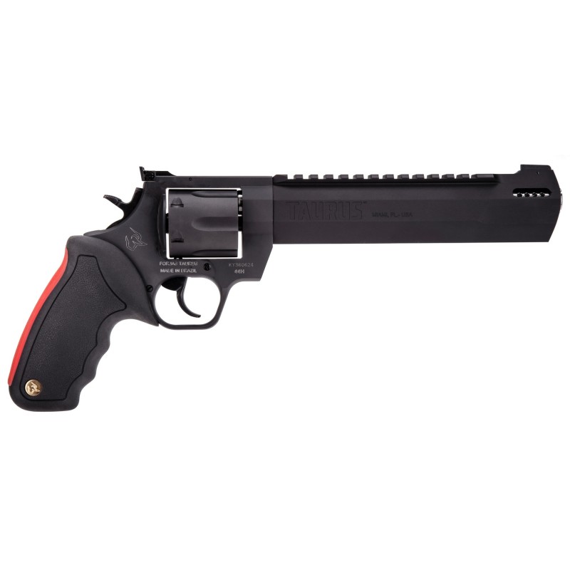 Taurus Raging Hunter, Revolver, Large Frame, 44 Mag, 8.375" Ported Barrel, Steel Frame, Black Finish, Rubber Grips, 6Rd 2-44008