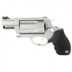 Taurus Judge, Public Defender, Medium Frame, 410 Gauge/45LC, 2" Barrel, 2.5" Chamber, Steel Frame, Stainless Finish, Rubber Gri