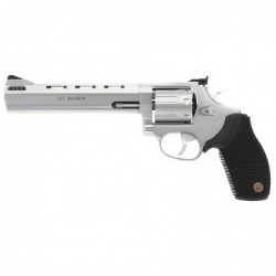 Taurus Model 627 Tracker, Large Frame, 357 Magnum, 6" Barrel, Ported, Steel Frame, Stainless Finish, Rubber Grips, Adjustable S