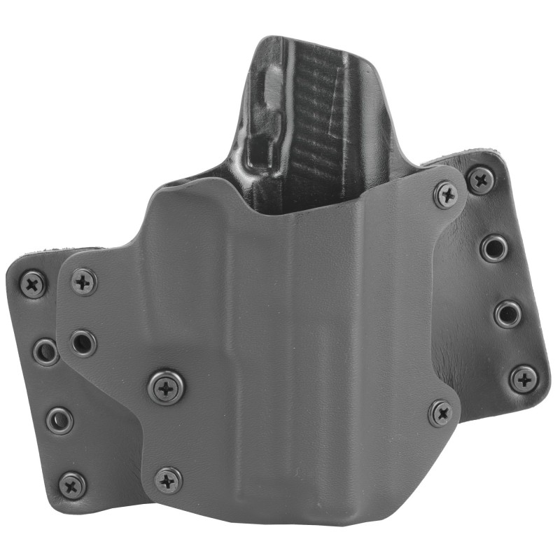 BlackPoint Tactical Leather Wing OWB Holster, Fits Sig Sauer P229, Right Hand, Black Kydex & Leather, with 1.75" Belt Loops, 15