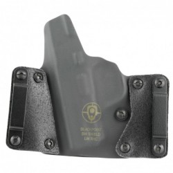 View 2 - BlackPoint Tactical Leather Wing OWB Holster, Fits S&W M&P Shield, Right Hand, Black Kydex & Leather, with 1.75" Belt Loops, 15