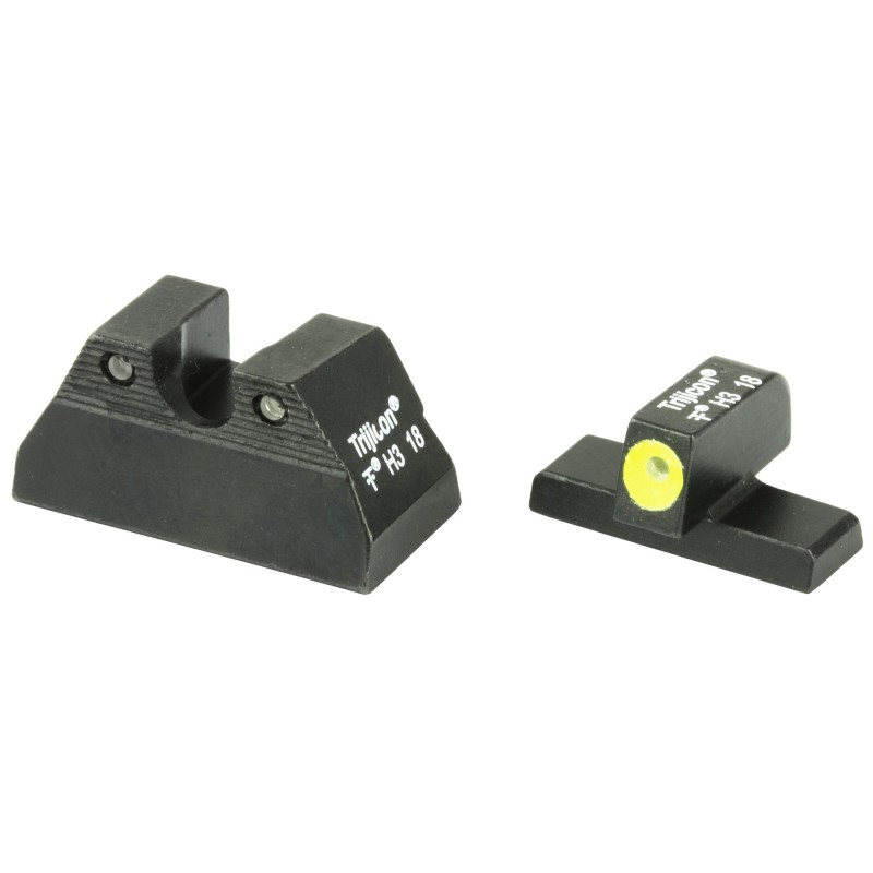 Trijicon HD Night Sights, Fits H&K USP Compact, Yellow Front, 3 Dot Green Tritium HK108Y