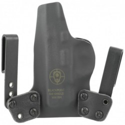 View 2 - BlackPoint Tactical Mini Wing IWB Holster, Fits S&W M&P Shield, Right Hand, Black Kydex, 15 Degree Cant 101701