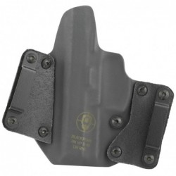 View 2 - BlackPoint Tactical Leather Wing OWB Holster, Fits HK VP9, Right Hand, Black Kydex & Leather, with 1.75" Belt Loops, 15 Degree