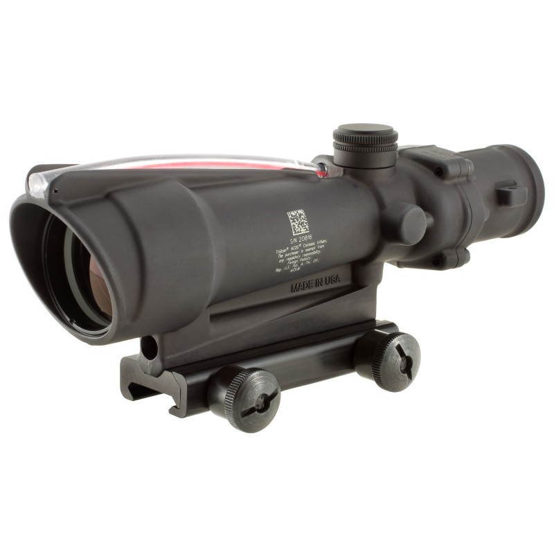 Trijicon ACOG Rifle Scope, 3.5X35, Red Chevron Reticle .308, Includes Flattop Mount, Matte Finish TA11E