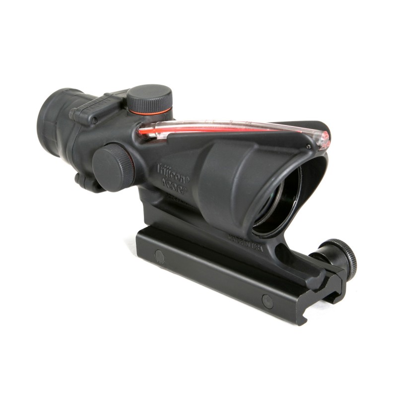 Trijicon ACOG Rifle Scope, 4X32, Red Horseshoe .223 Illuminated Reticle, Includes TA51 Mount, Matte Finish TA31H