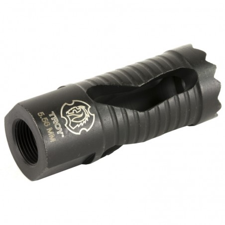 Troy Medieval Muzzle Brake, 556NATO, 1/2X28HR, Fits ARRifles, Black Finish SBRA-MED-05BT-00