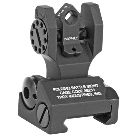 Troy BattleSight, Rear Folding Sight, Di-Optic Aperture, Tritium, Picatinny, Black Finish SSIG-FBS-TTBT-00