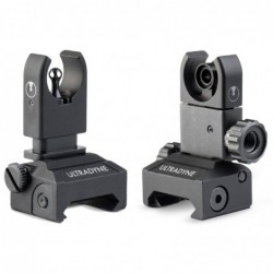 View 1 - Ultradyne USA C4 Front & Rear Sight Combo, Fits Picatinny Rails, Black, 4.7 oz. Total, 4140 CrMo Steel UD10480