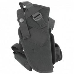 Uncle Mike's Pro Pak Vertical Shoulder Holster, Size 2, Fits Medium Revolver With 4" Barrel, Right Hand, Black 7502-1
