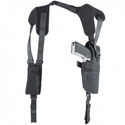 Uncle Mike's Pro Pak Vertical Shoulder Holster, Size 5, Fits Large Auto With 5" Barrel, Right Hand, Black 7505-1