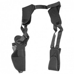Uncle Mike's Pro Pak Vertical Shoulder Holster, Size 15, Fits Large Auto With 4.5" Barrel, Right Hand, Black 7515-1