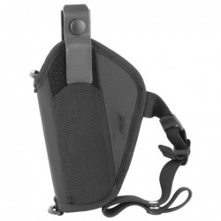 View 2 - Uncle Mike's Horizontal Pro Pak Shoulder Holster, Size 0, Fits Small Revolver With 3" Barrel, Ambidextrous, Black 7700-0