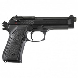 View 2 - Beretta M9, DA/SA, Full Size, 9MM, 4.9" Barrel, Alloy Frame, Matte Black Finish, Polymer Grips, Ambidextrous Safety, 3 Dot Sigh