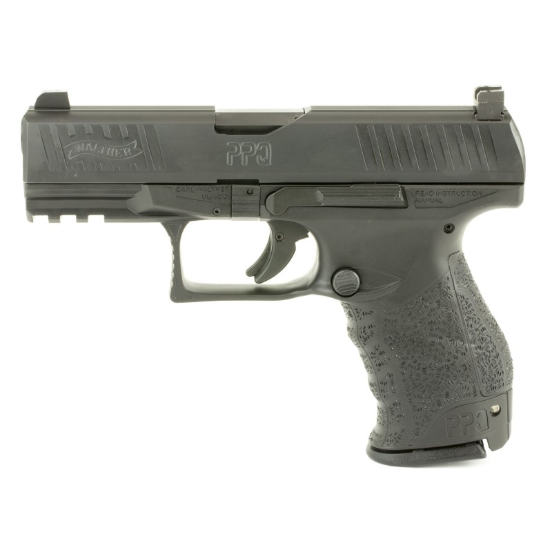 Walther PPQ M2, Semi-automatic, Striker Fired, Full Size, 9MM, 4" Barrel, Polymer Frame, Black Finish, 15Rd, 2 Magazines, XS F8