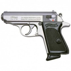Walther PPK/S, Semi-automatic Pistol, 380ACP, 3.35" Barrel, Steel Frame, Stainless Finish, Fixed Sights, 7Rd, 2 Magazines 47960