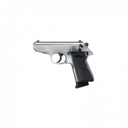 View 1 - Walther PPK/S, Semi-automatic, Double/Single Action, Compact Pistol, 22LR, 3.35" Barrel, Alloy Frame, Nickel Finish, Polymer Gr