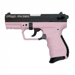 Walther PK380, Semi-automatic Pistol, Double/Single Action, Compact, 380ACP, 3.6", Polymer Frame, Blue/Pink Finish, Fixed Sight