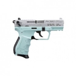 View 2 - Walther PK380 Semi-automatic, Double/Single Action Compact, 380ACP, 3.6" Barrel, Polymer Frame, Angel Blue Finish, Adjustable S