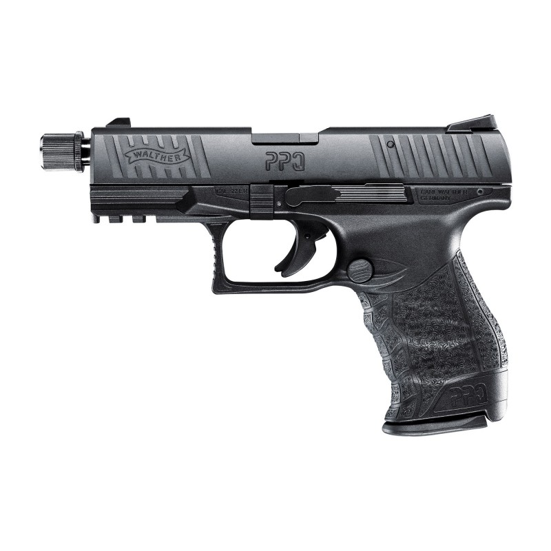 Walther PPQ M2, Striker Fired, Full Size, 22LR, 4" Threaded Barrel, Polymer Frame, Black Finish, Adjustable Rear Sight, 10Rd, 1