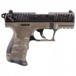 View 2 - Walther P22-CA, Semi-automatic, Double Action/Single Action, Compact, 22LR, 3.4", Polymer, Flat Dark Earth Frame with Black Sli