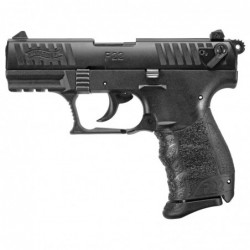 Walther P22Q, Semi-automatic, Double Action, Compact, 22LR, 3.4" Barrel, Polymer Frame, Black Finish, 10Rd, 2 Magazines, 3 Dot