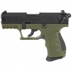 Walther P22Q, Semi-automatic, Double Action, Compact, 22LR, 3.4" Barrel, Polymer Frame, Military Green Finish, 10Rd 2 Magazines