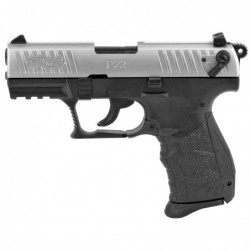 Walther P22Q, Semi-automatic, Double Action, Compact, 22LR, 3.4" Barrel, Black Polymer Frame, Nickel Slide, 10Rd, 2 Magazines.