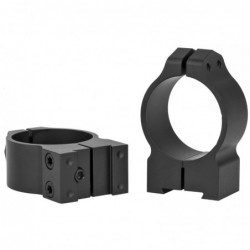 View 2 - Warne Scope Mounts Permanent Attached Fixed Ring Set, Fits CZ 527 16mm Grooved Reciever, 30mm Medium, Matte Finish 14B1M
