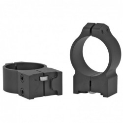 View 2 - Warne Scope Mounts Permanent Attached Fixed Ring Set, Fits Ruger M77, 30mm Medium, Matte Finish 14R7M