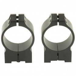 View 1 - Warne Scope Mounts Permanent Attached Fixed Ring Set, Fits Tikka Grooved Receiver, 30mm Medium, Matte Finish 14TM