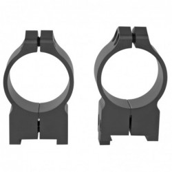 Warne Scope Mounts Permanent Attached Fixed Ring Set, Fits CZ 550/557 19mm Grooved Reciever, 30mm High, Matte Finish 15BM