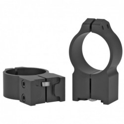 View 2 - Warne Scope Mounts Permanent Attached Fixed Ring Set, Fits Ruger M77, 30mm High, Matte Finish 15R7M